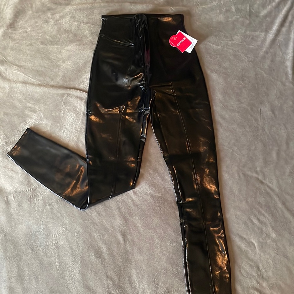 Faux patent leather Spanx XS NWT